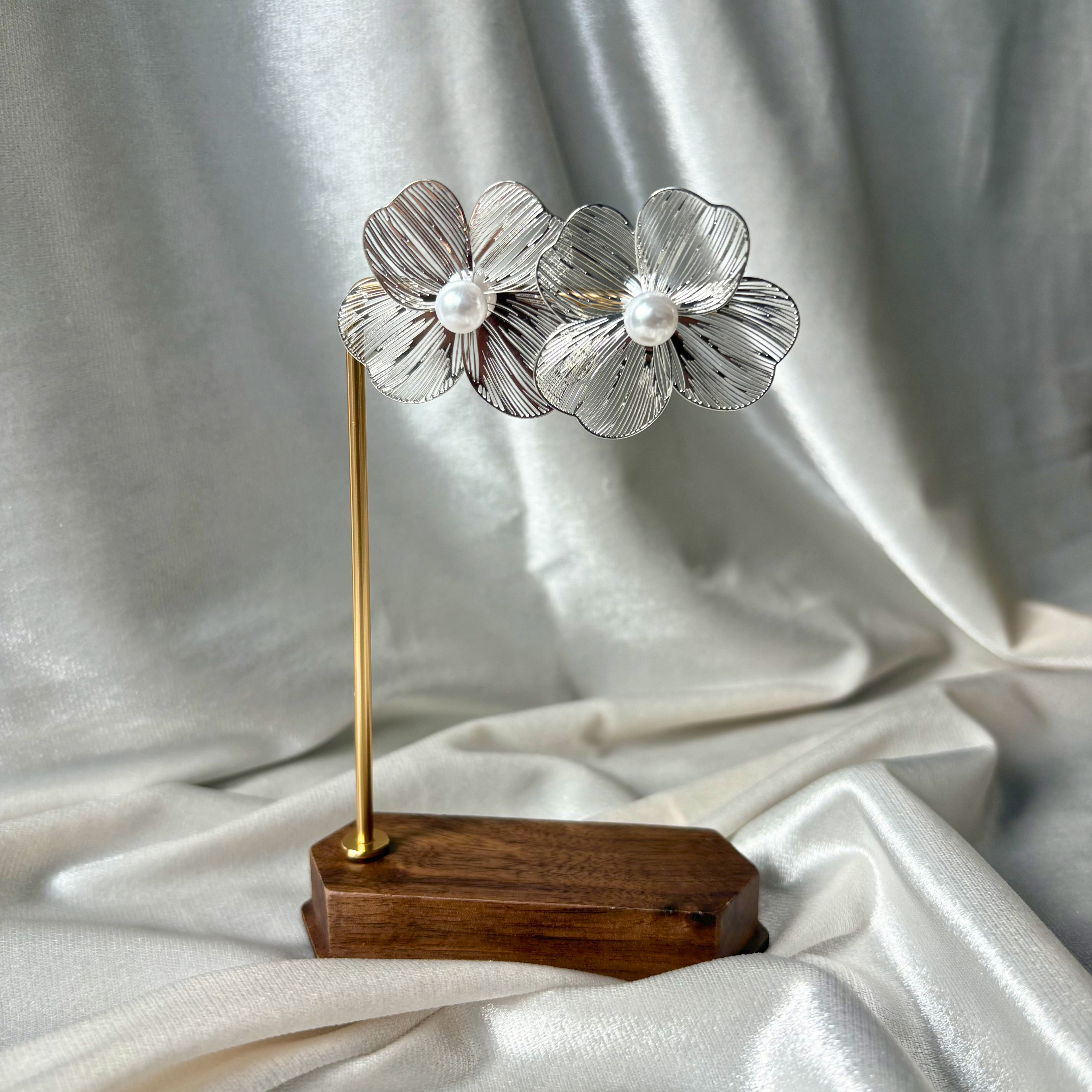 Frosted Floral Earrings