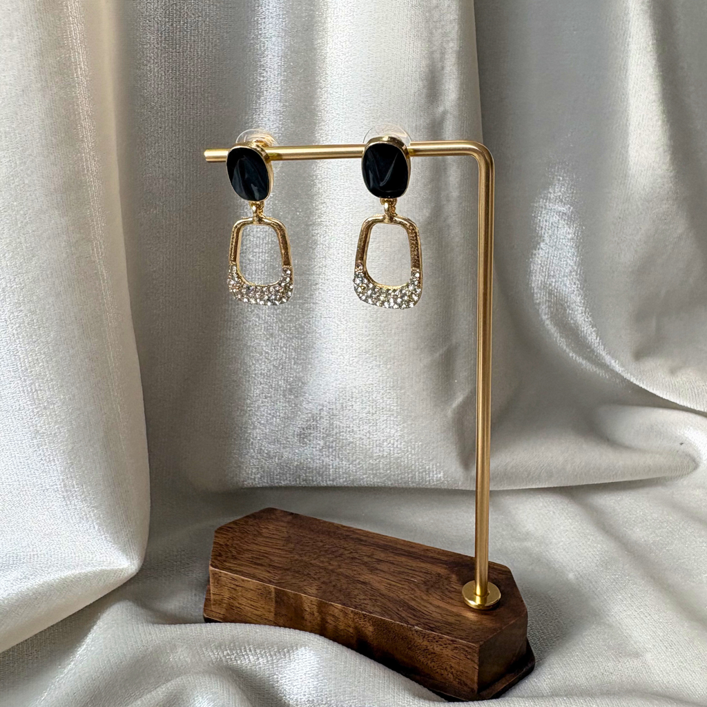 Noir Trapeze Earrings